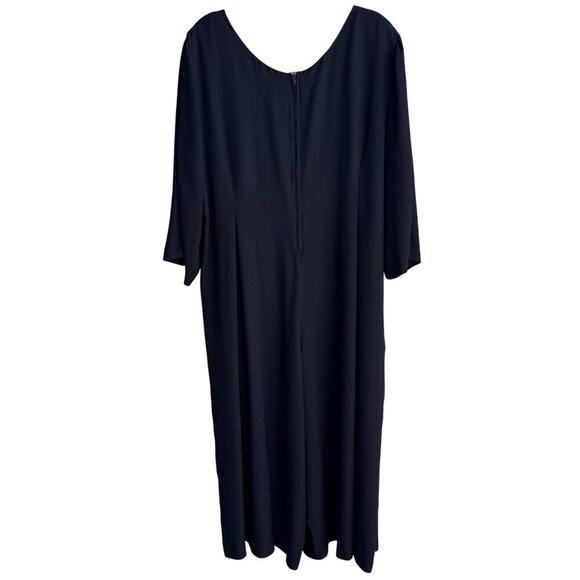 Jeffrey & Dara Vintage Black Rose Button Scoop Neck Wide Leg Jumpsuit New 20 - Picture 6 of 12